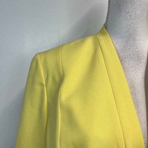 Evan Picone Black Label Women's Blazer Jacket Size 16 Canary Yellow Professional - Picture 4 of 9